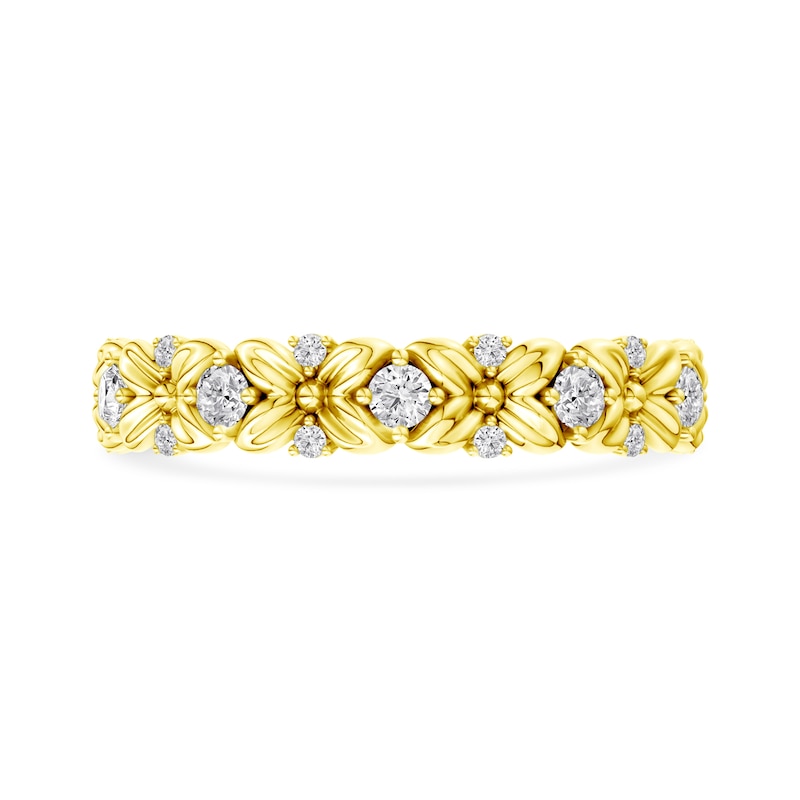 0.20 CT. T.W. Lab-Grown Diamond Flower Ring 14K Gold (F/VS2)