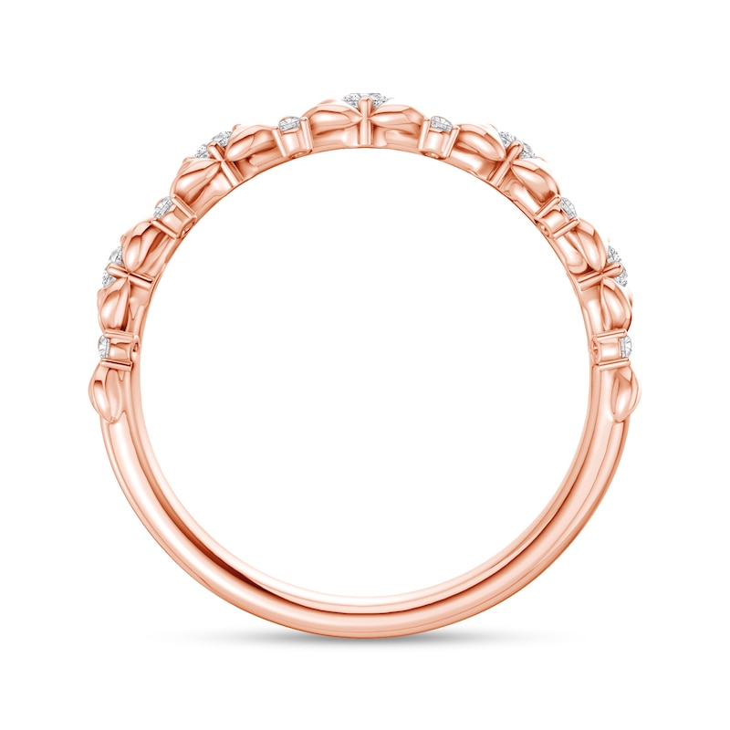 0.20 CT. T.W. Lab-Grown Diamond Flower Ring in 14K Rose Gold (F/VS2)