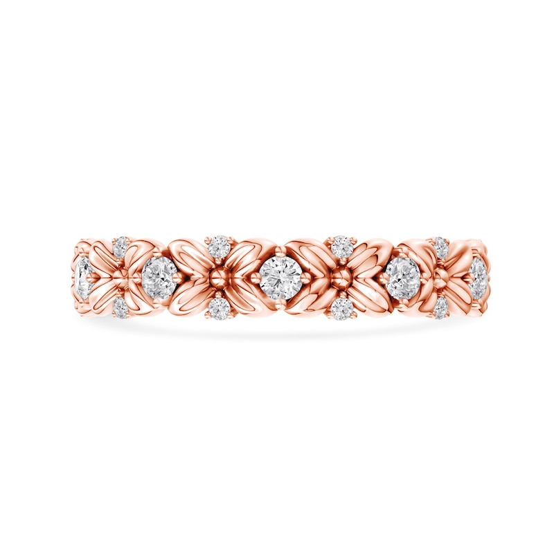 0.20 CT. T.W. Lab-Grown Diamond Flower Ring in 14K Rose Gold (F/VS2)