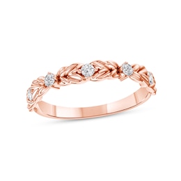 0.15 CT. T.W. Lab-Grown Diamond Botanical Ring in 14K Rose Gold (F/VS2)