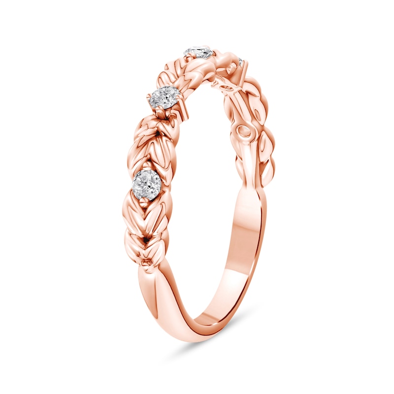 0.15 CT. T.W. Lab-Grown Diamond Botanical Ring in 14K Rose Gold (F/VS2)