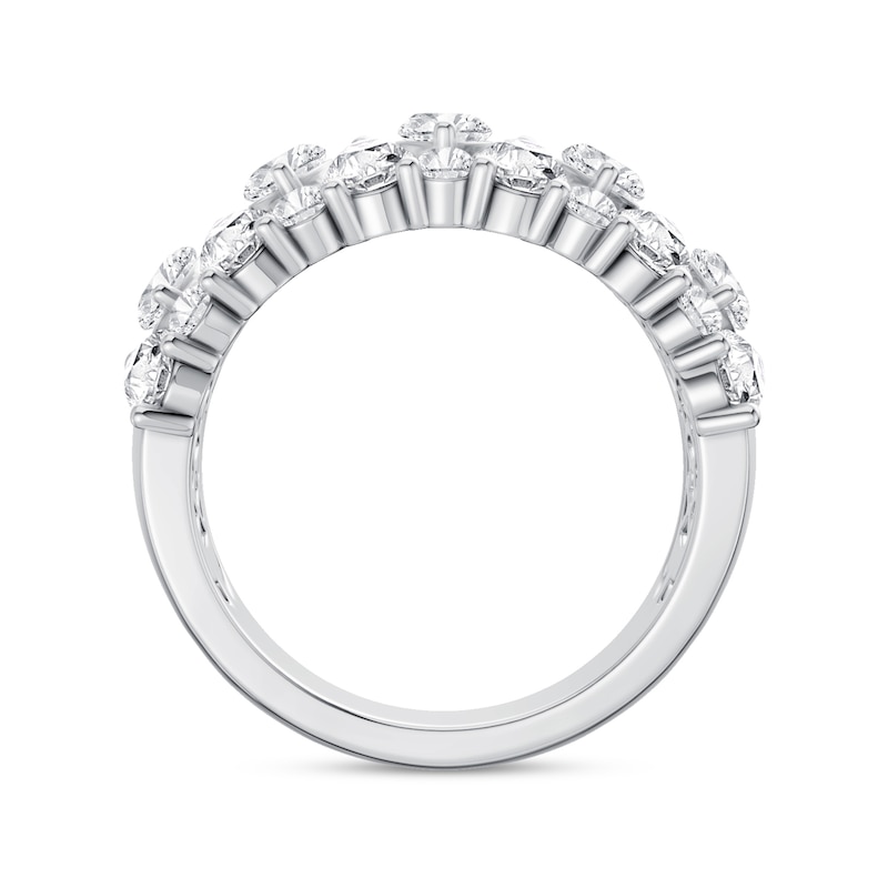 4.00 CT. T.W. Marquise-Cut and Pear-Shaped Lab-Grown Diamond Ring in 14K Gold (F/VS2