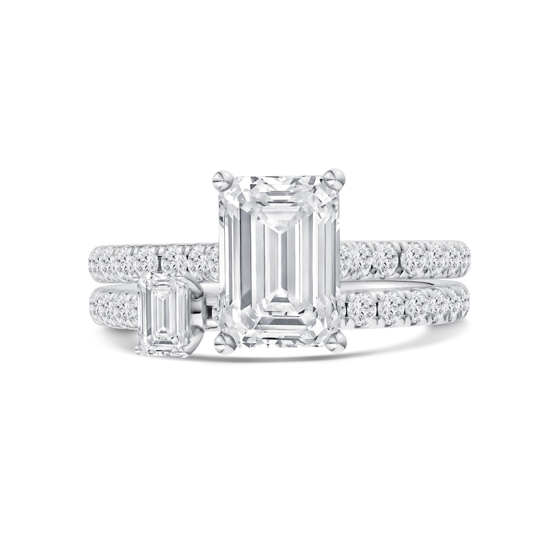 2.75 CT. T.W. Emerald-Cut Certified Lab-Grown Diamond Bridal Set in 14K Gold (F/VS2