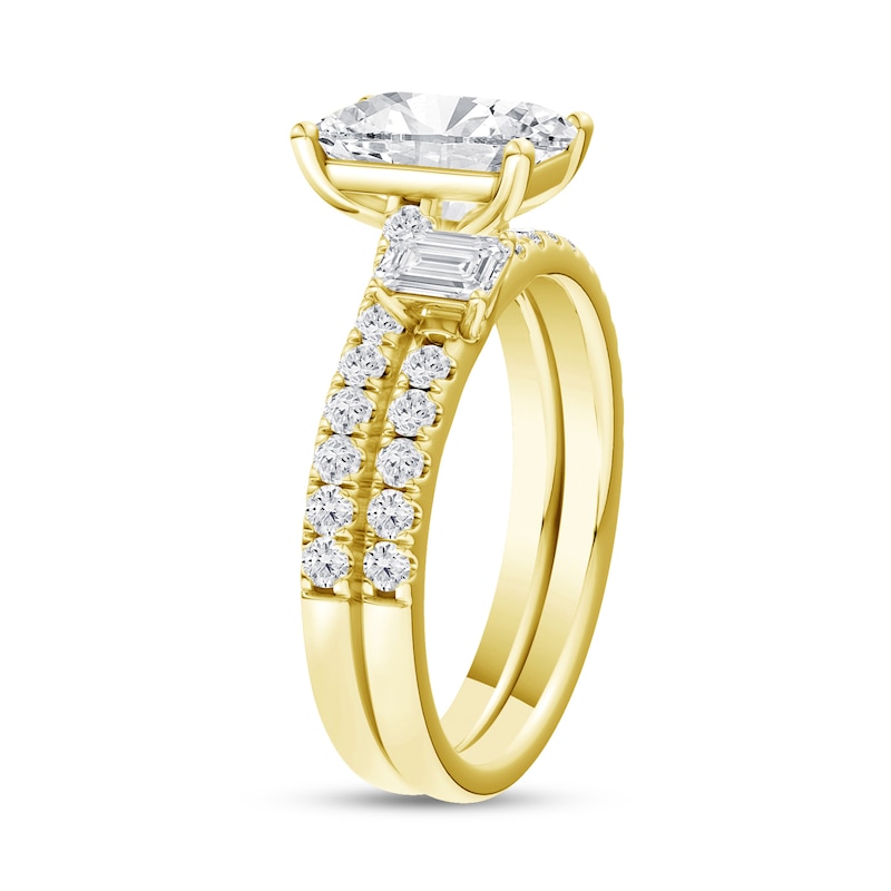 2.75 CT. T.W. Emerald-Cut Certified Lab-Grown Diamond Bridal Set in 14K Gold (F/VS2)