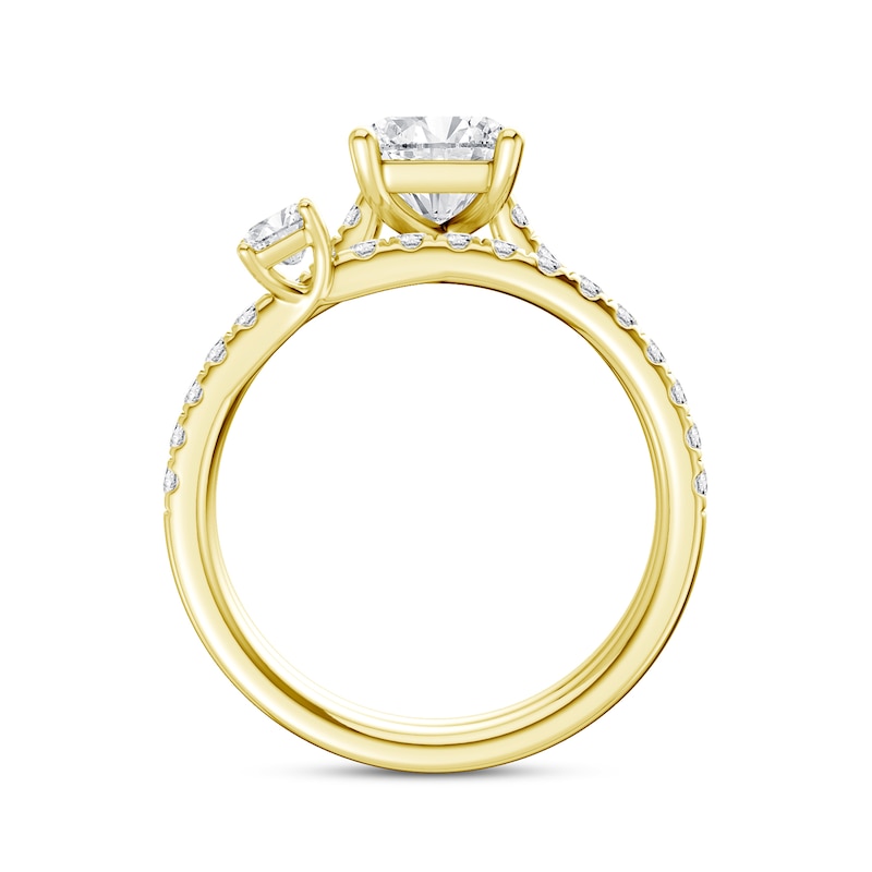 2.75 CT. T.W. Emerald-Cut Certified Lab-Grown Diamond Bridal Set in 14K Gold (F/VS2)