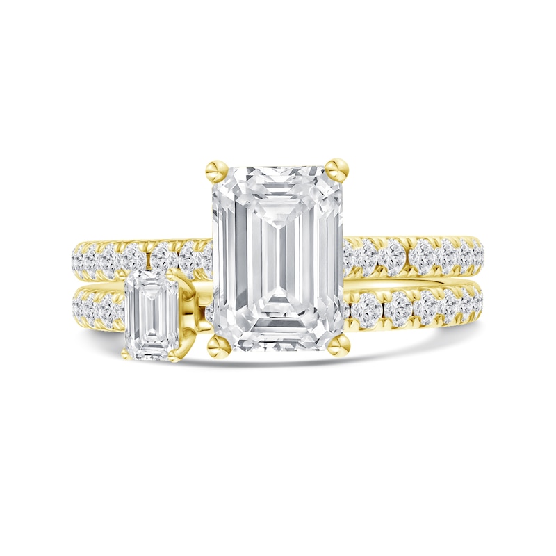 2.75 CT. T.W. Emerald-Cut Certified Lab-Grown Diamond Bridal Set in 14K Gold (F/VS2)