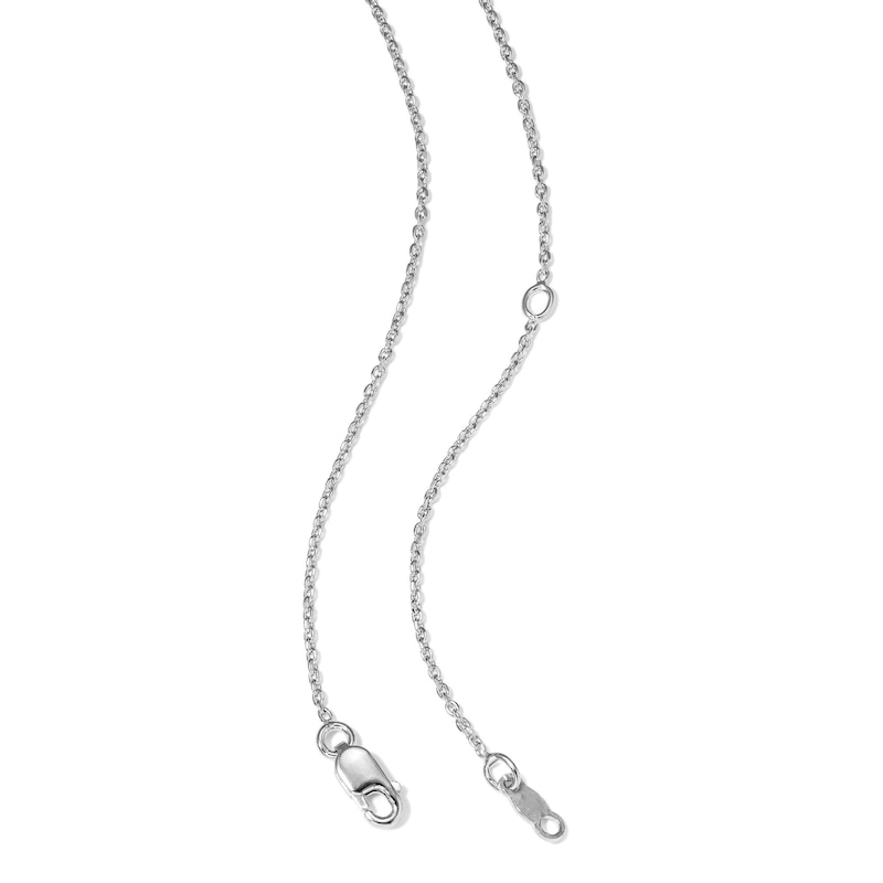 Baguette-Cut Blue Topaz and Lab-Created Opal Two-Tone Necklace in Sterling Silver - 18"