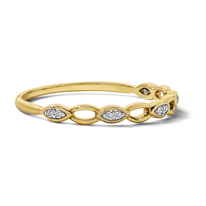 Diamond Accent Marquise Link Diamond Band in 10K Gold
