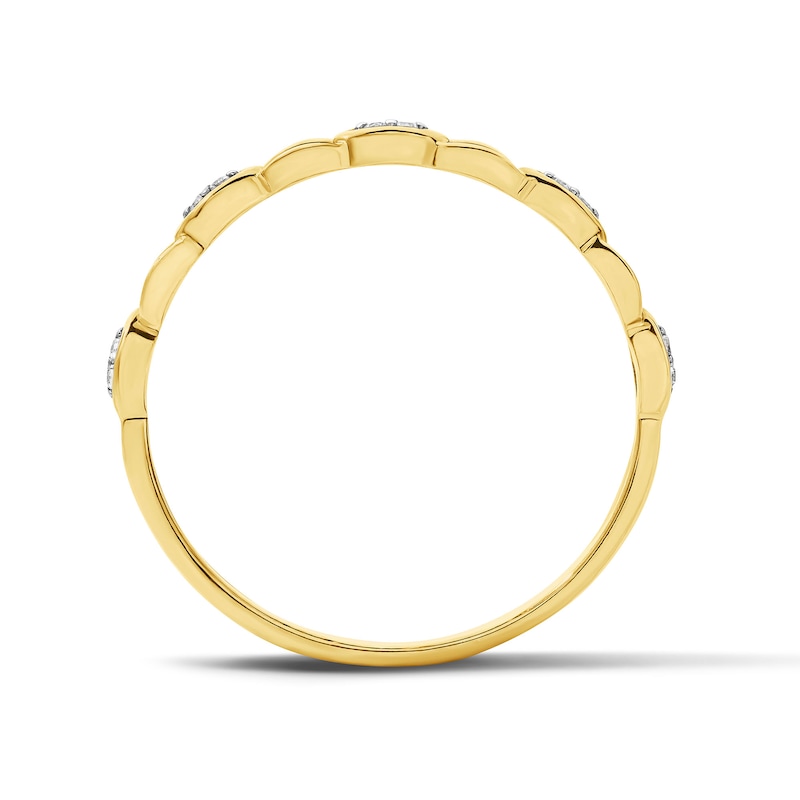 Diamond Accent Marquise Link Diamond Band in 10K Gold