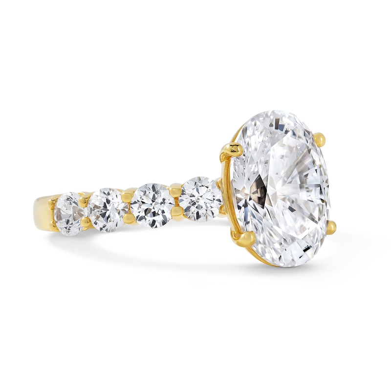 4.00 CT. T.W. Certified Oval Lab-Grown Diamond Engagement Ring in 14K Gold (F/VS2)