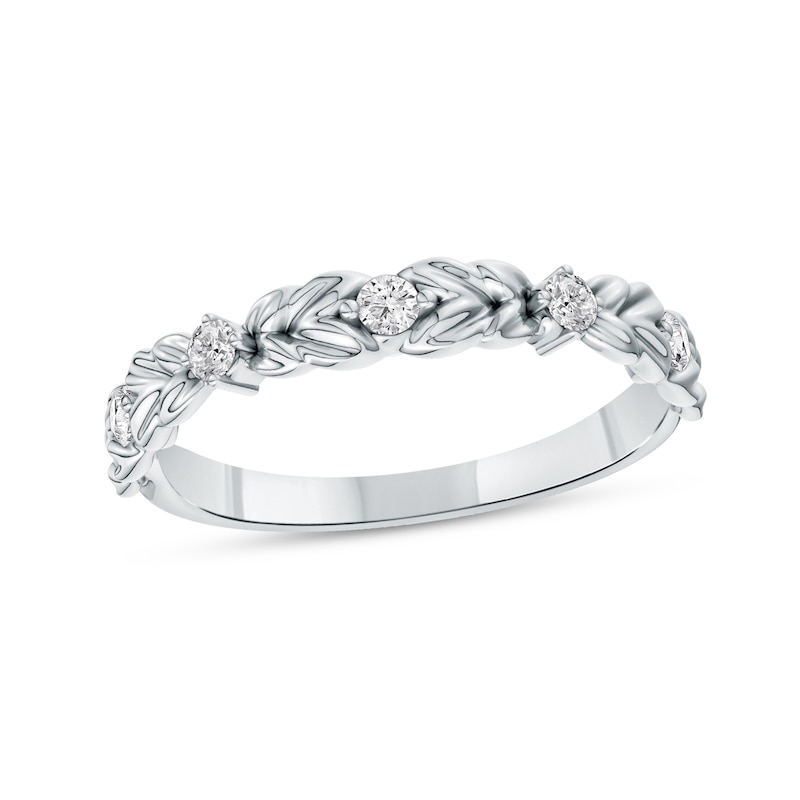 0.15 CT. T.W. Lab-Grown Diamond Botanical Ring in 14K White Gold (F/VS2)