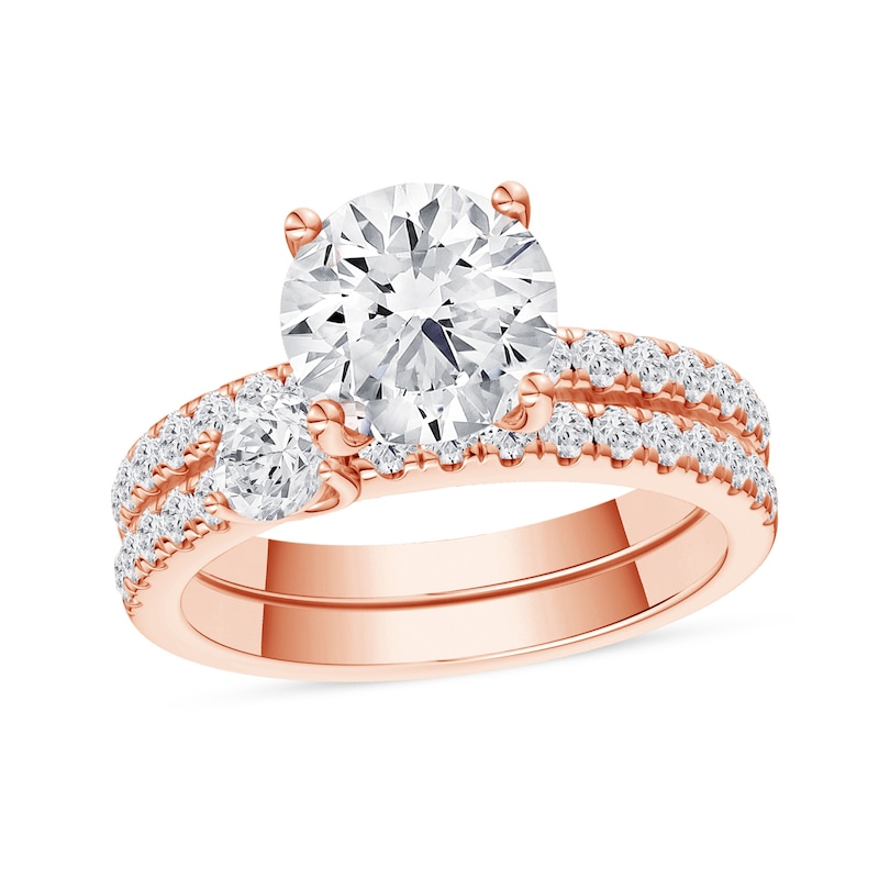 2.75 CT. T.W. Certified Lab-Grown Diamond Bridal Set in 14K Rose Gold (F/VS2)