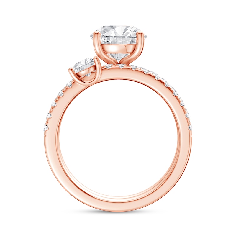 2.75 CT. T.W. Certified Lab-Grown Diamond Bridal Set in 14K Rose Gold (F/VS2)