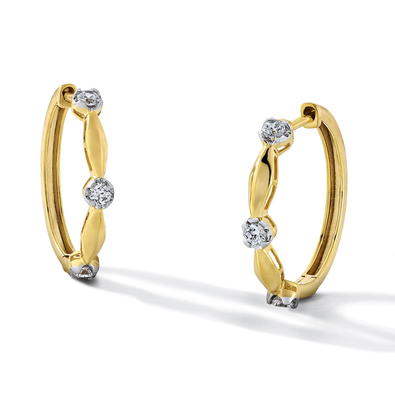 0.30 CT. T.W. Lab-Grown Diamond Hoop Earrings in 10K Gold (F/SI2)