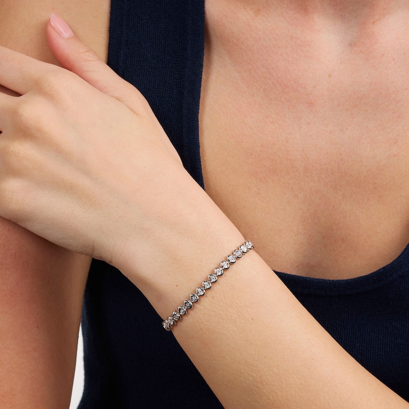 0.25 CT. T.W. Lab-Grown Diamond Bracelet in Sterling Silver (F/SI2) - 7.0"