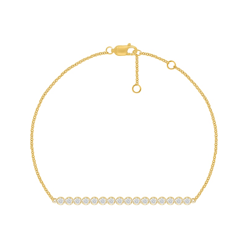 0.50 CT. T.W. Lab-Grown Diamond Bracelet in Sterling Silver with 10K Gold Plate (F/SI2) - 7.5"