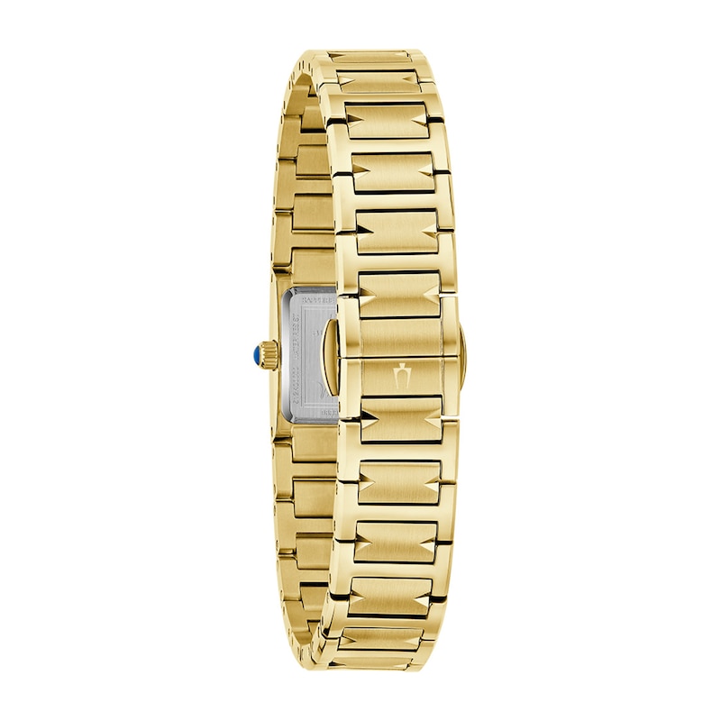Ladies' Bulova Harmony Gold-Tone Stainless Steel Watch with Mother-of-Pearl Dial and Diamonds (98R301)