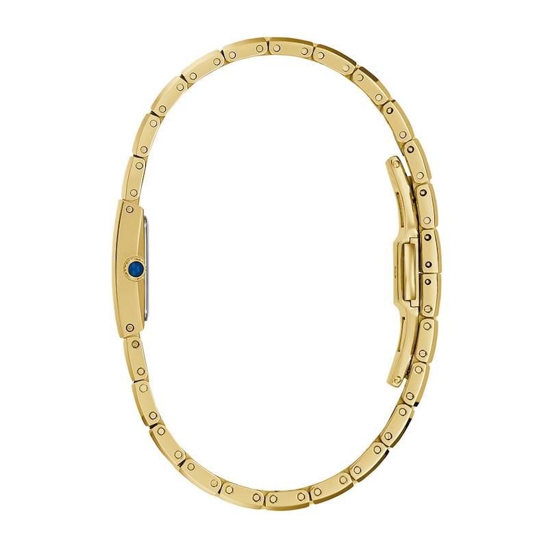 Ladies' Bulova Harmony Gold-Tone Stainless Steel Watch with White Mother-of-Pearl Dial (97L200)