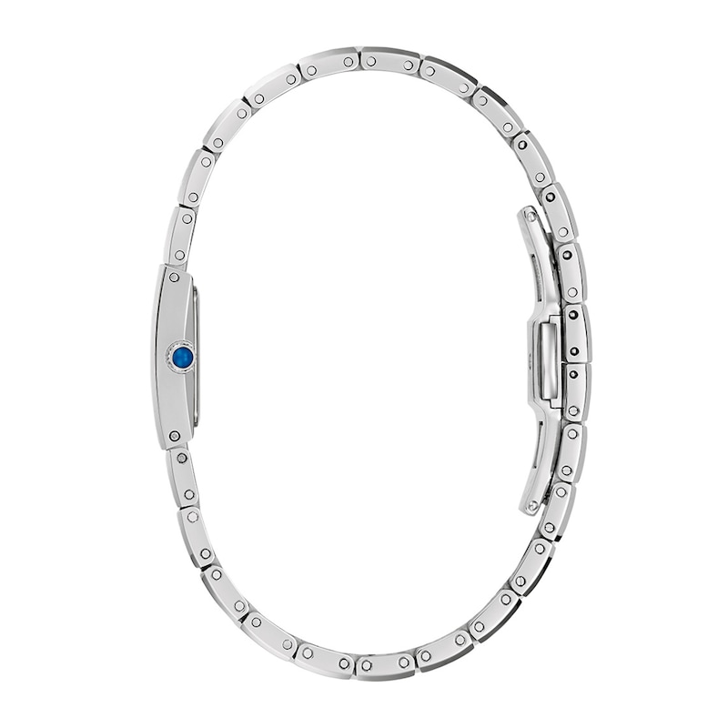 Ladies' Bulova Harmony Stainless Steel Watch with White Mother-of-Pearl Dial (96L360)