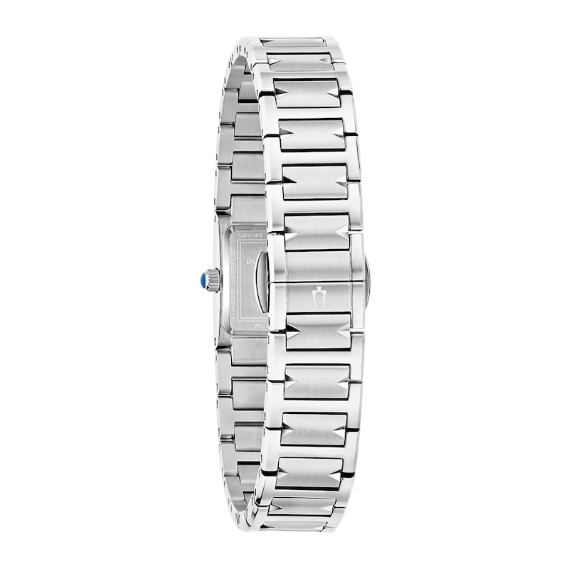 Ladies' Bulova Harmony Stainless Steel Watch with White Mother-of-Pearl Dial (96L360)