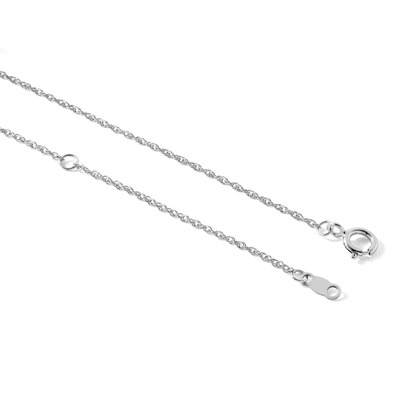 0.12 CT. T.W. Lab-Grown Diamond Smile Necklace in Sterling Silver (F/SI2) - 18"