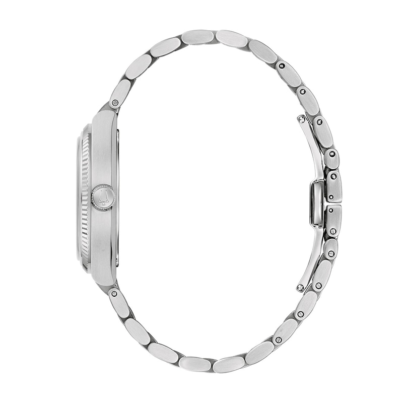 Men's Bulova Super Seville Precisionist Stainless Steel Watch with Howlite Dial (96A344)