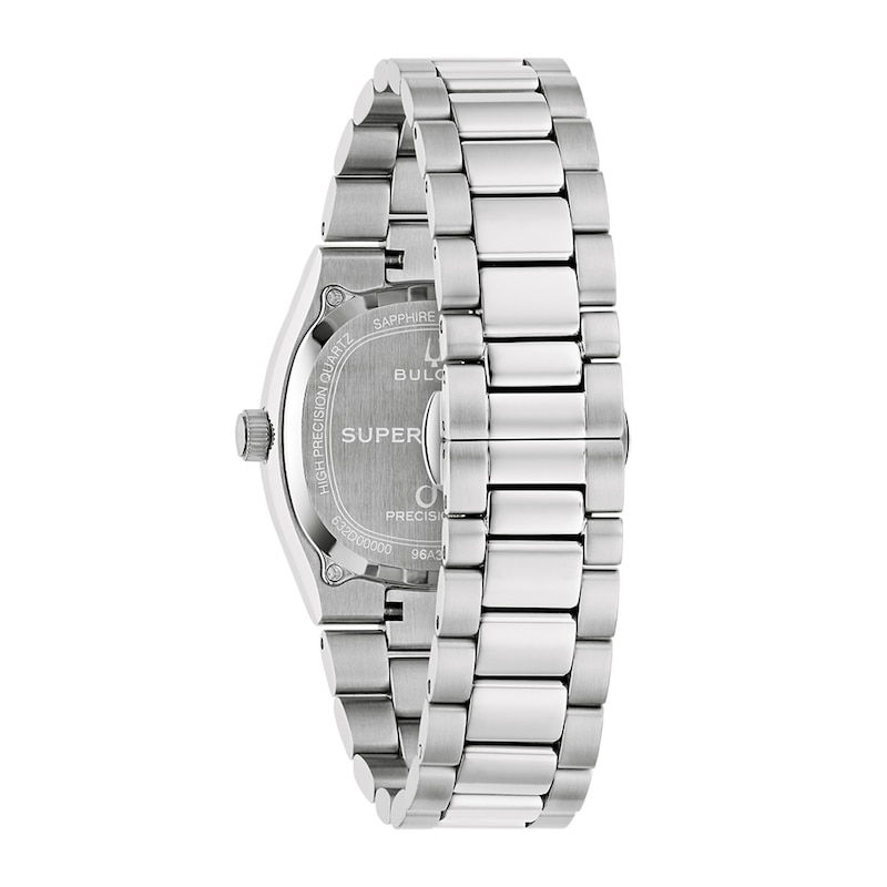 Men's Bulova Super Seville Precisionist Stainless Steel Watch with Howlite Dial (96A344)