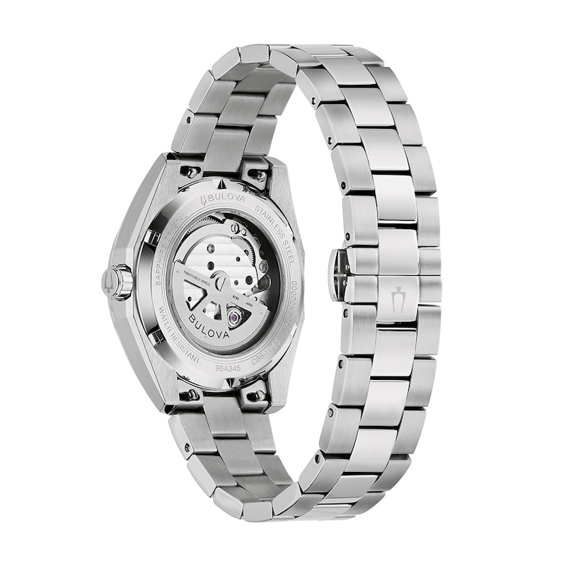 Men's Bulova Surveyor Automatic Stainless Steel Watch with White Dial (96A345)