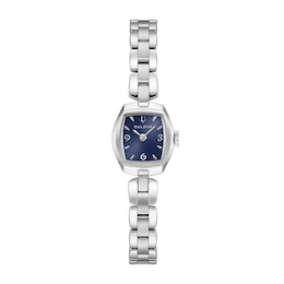 Ladies' Bulova Goddess Of Time Jackie Stainless Steel Watch with Blue Dial (96L361)