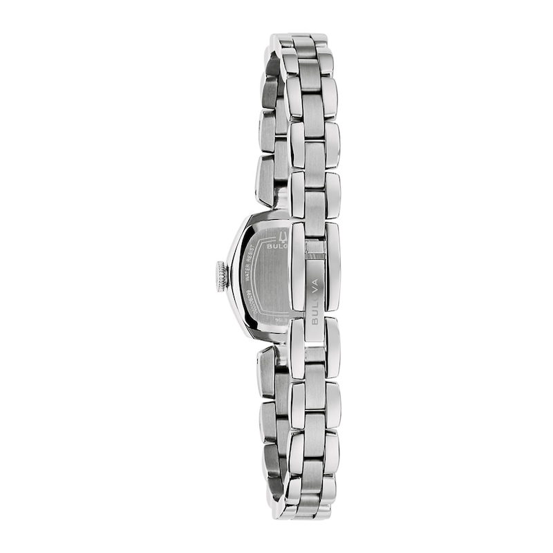 Ladies' Bulova Goddess Of Time Jackie Stainless Steel Watch with Blue Dial (96L361)