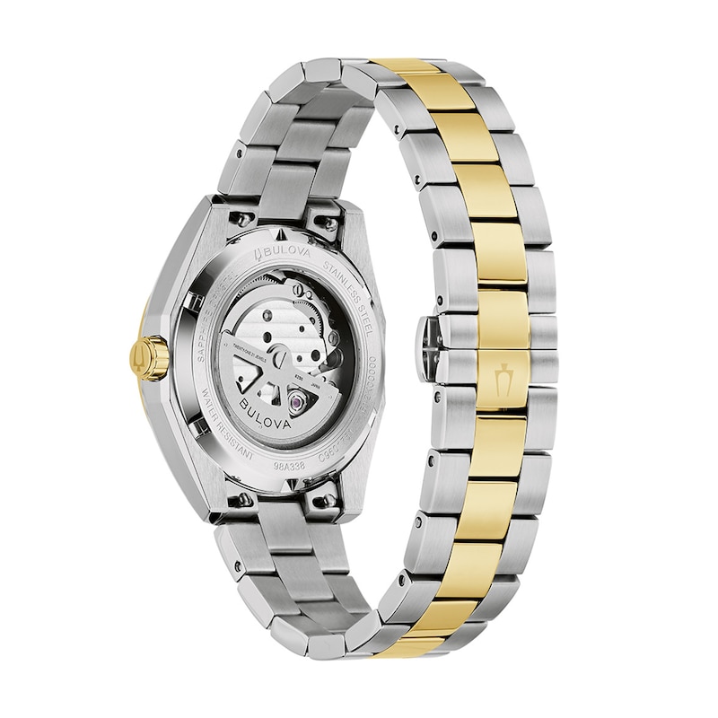 Men's Bulova Surveyor Automatic Two-Tone Stainless Steel Watch with Green Dial (98A338)