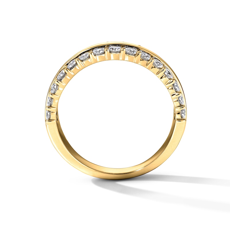 1.00 CT. T.W. Lab-Grown Diamond Two-Row Ring 10K Gold (F/VS2