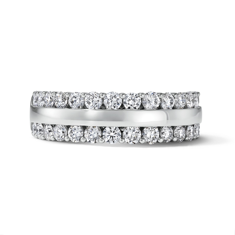 1.00 CT. T.W. Lab-Grown Diamond Two-Row Ring 10K Gold (F/VS2