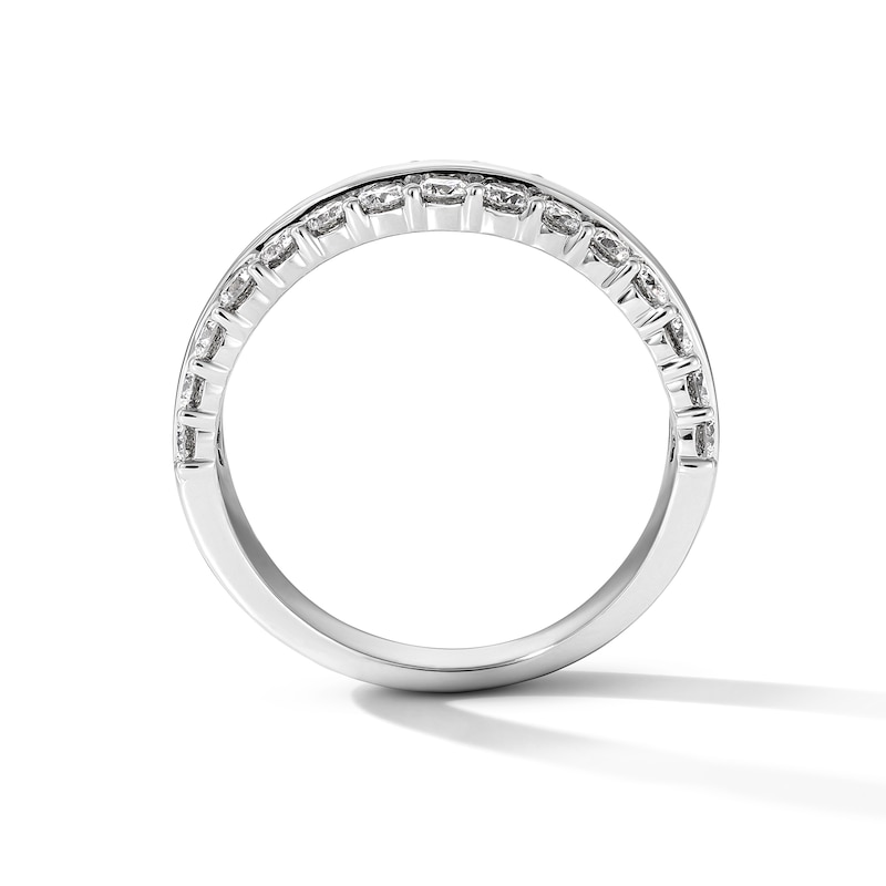 1.00 CT. T.W. Lab-Grown Diamond Two-Row Ring 10K Gold (F/VS2