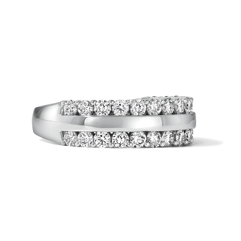 1.00 CT. T.W. Lab-Grown Diamond Two-Row Ring 10K Gold (F/VS2