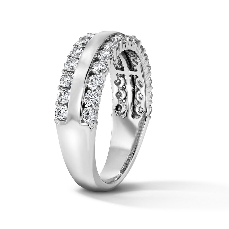 1.00 CT. T.W. Lab-Grown Diamond Two-Row Ring 10K Gold (F/VS2