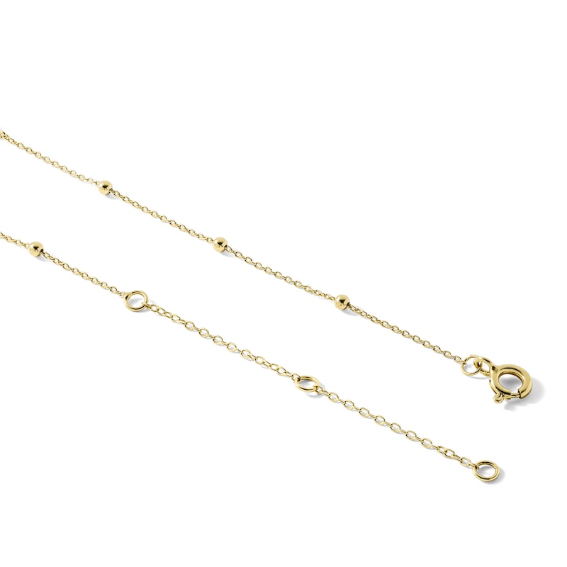 0.50 CT. T.W. Lab-Grown Diamond Station Necklace in Sterling Silver with 14K Yellow Gold Plate (F/SI2) - 18"