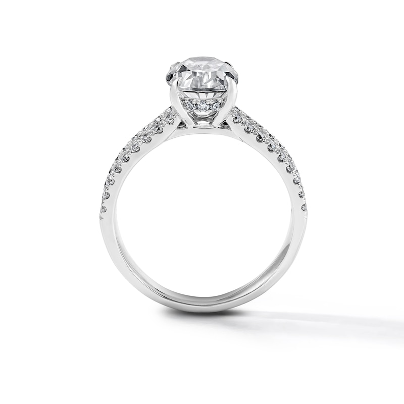 2.75 CT. T.W. Certified Oval Lab-Grown Diamond Engagement Ring in 14K White Gold (F/VS2)