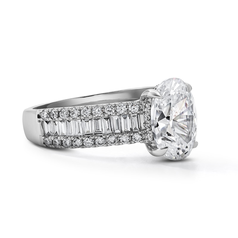 2.75 CT. T.W. Certified Oval Lab-Grown Diamond Engagement Ring in 14K White Gold (F/VS2)