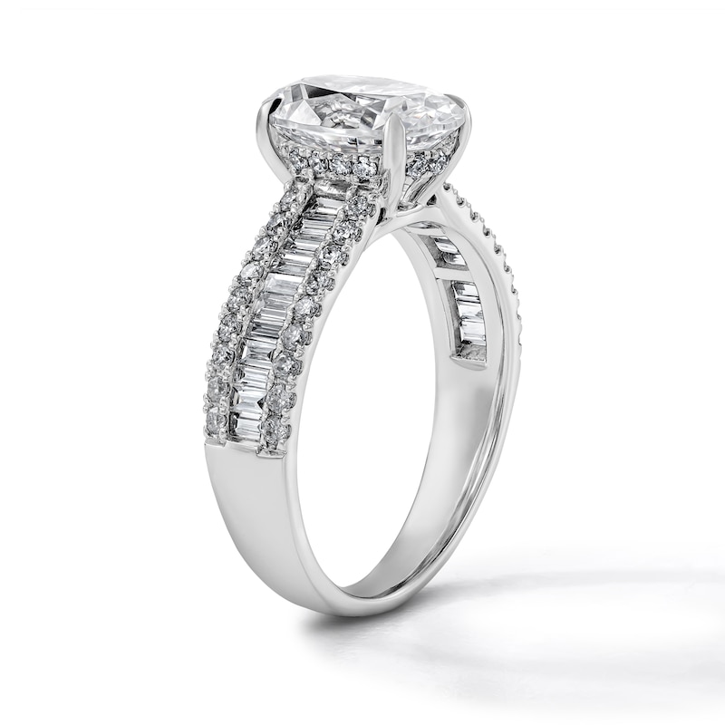 2.75 CT. T.W. Certified Oval Lab-Grown Diamond Engagement Ring in 14K White Gold (F/VS2)