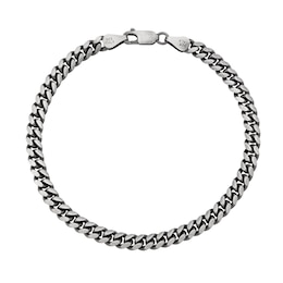 5.0mm Miami Cuban Chain Bracelet in Oxidized Stainless Steel - 8.25"
