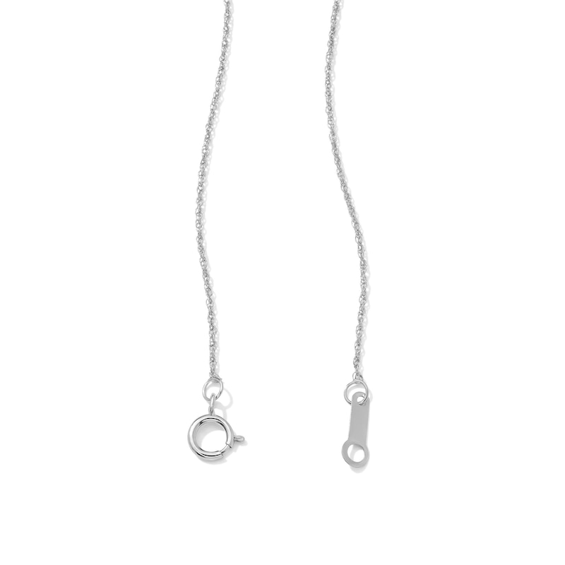0.10 CT. T.W. Lab-Grown Diamond Solitaire Square Necklace in Sterling Silver (F/SI2) - 17.75"