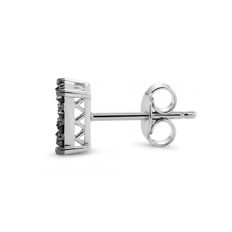 0.25 CT. T.W. Black Diamond Composite Square Stud Earrings in Black Rhodium-Plated Sterling Silver