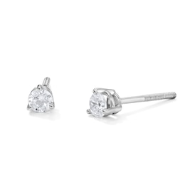 0.20 CT. T.W. Canadian Certified Diamond Solitaire Stud Earrings in 14K White Gold (I/I1)