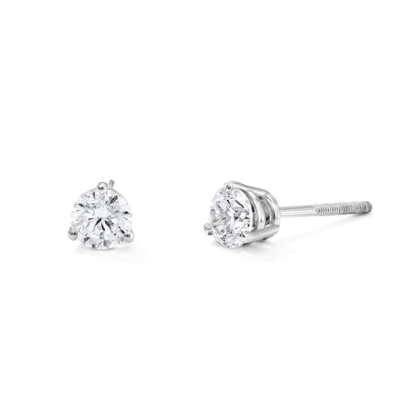 0.50 CT. T.W. Canadian Certified Diamond Solitaire Stud Earrings in 14K Gold (I/I1