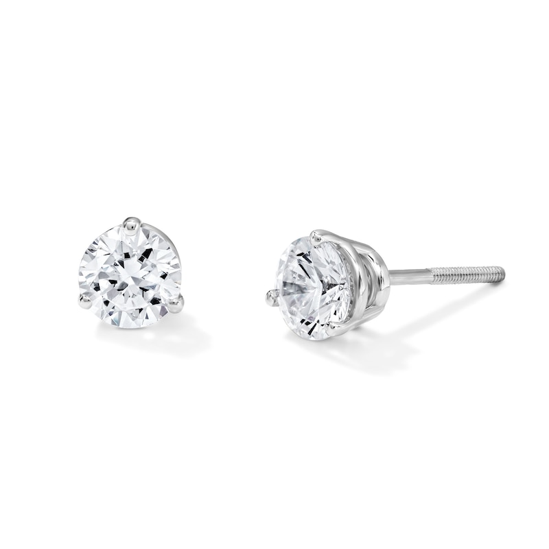 1.00 CT. T.W. Canadian Certified Diamond Solitaire Stud Earrings in 14K Gold (I/I1