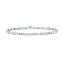 4.70 CT. T.W. Lab-Grown Diamond Bracelet in Sterling Silver (F/SI2) - 8.5"