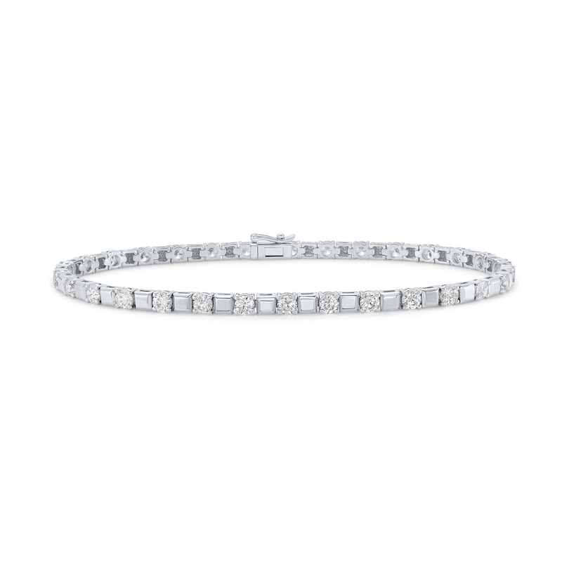 4.70 CT. T.W. Lab-Grown Diamond Bracelet in Sterling Silver (F/SI2) - 8.5"
