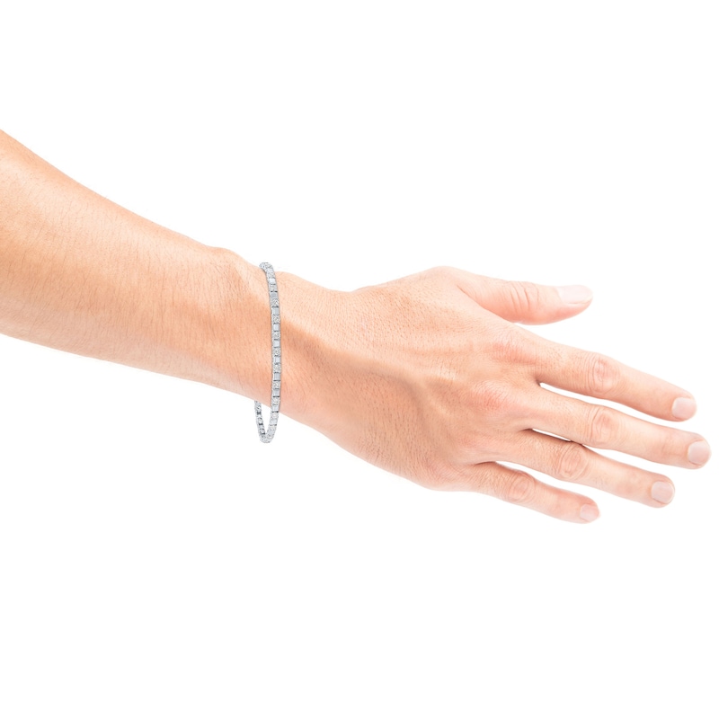 4.70 CT. T.W. Lab-Grown Diamond Bracelet in Sterling Silver (F/SI2) - 8.5"