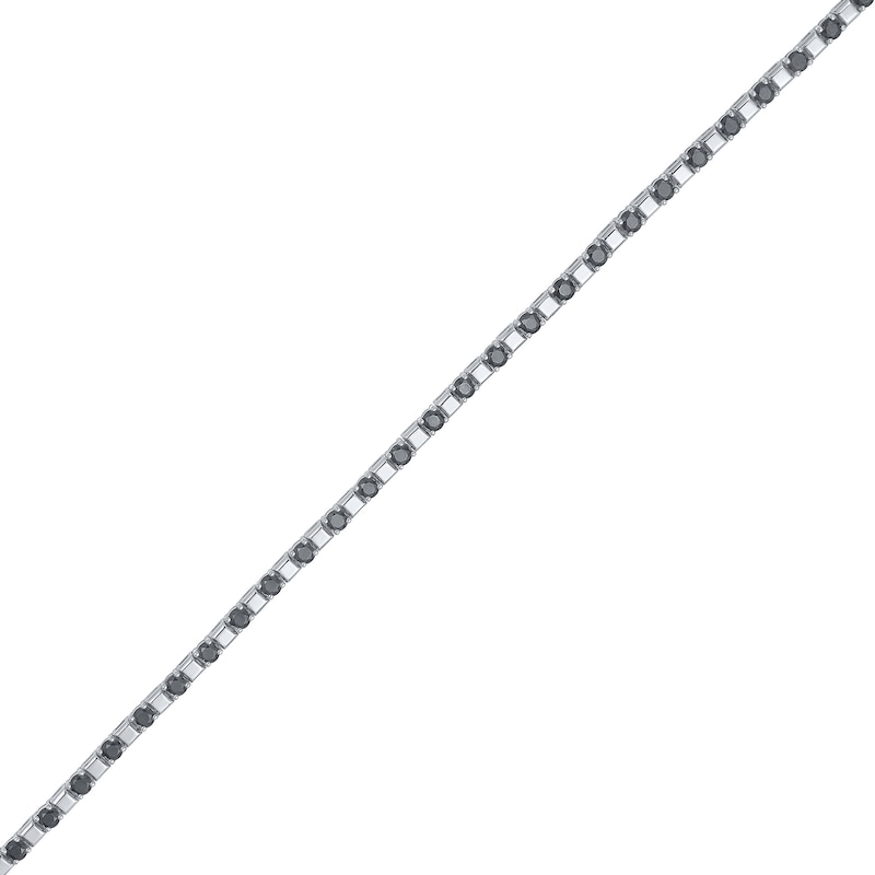 Black Sapphire Bracelet in Sterling Silver - 8.5"